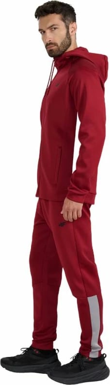 Pantallona sportive për meshkuj 4f, të kuqe të errëta