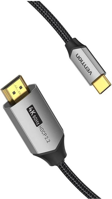 Kabëll Vention USB-C/HDMI 2.0, 4K 60Hz, 1.5m, i zi