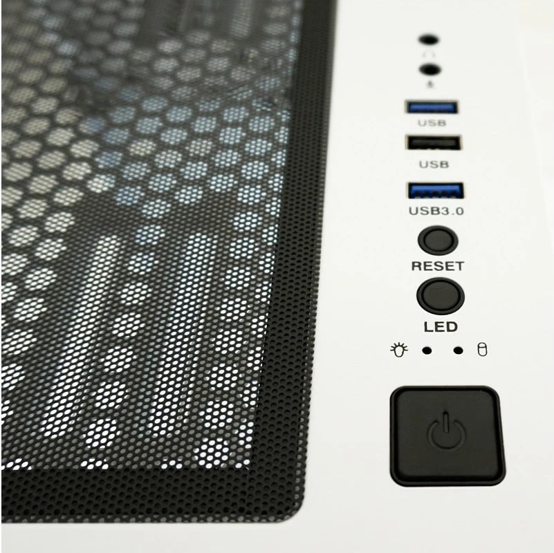 Kasë LC-Power Gaming 803W RGB, Midi Tower, xham i temperuar, e zezë/e bardhë Kasë LC-Power Gaming 803W RGB, Midi Tower, xham i temperuar, e zezë/e bardhë