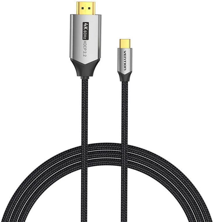 Kabllo USB-C në HDMI Vention CRBBH, 2m, 4K 60Hz, e zezë
