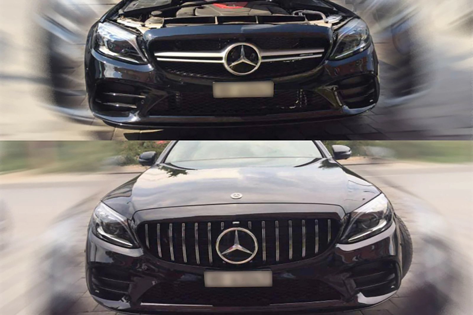 Grill i përparëm GTR për Mercedes C-Class W205 2014-2018 pa hapsiren e kameres