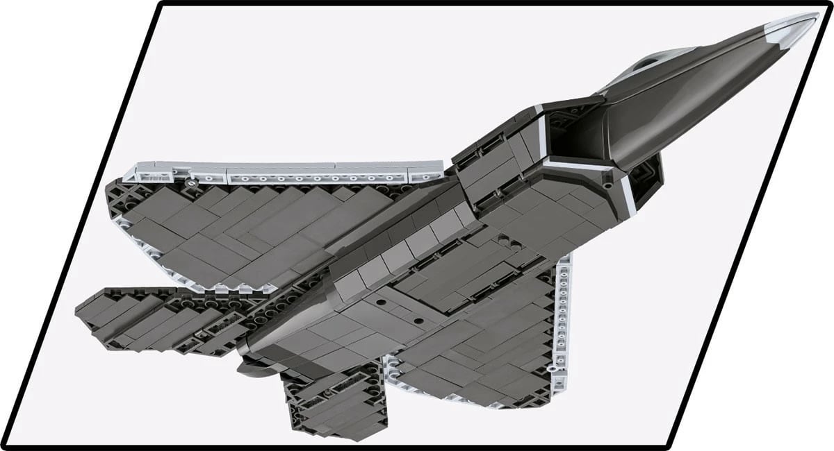 Set lodrash ndërtimi Cobi Klocki Armed Forces Lockheed F-22 Raptor, 695 pjesë, gri/zezë