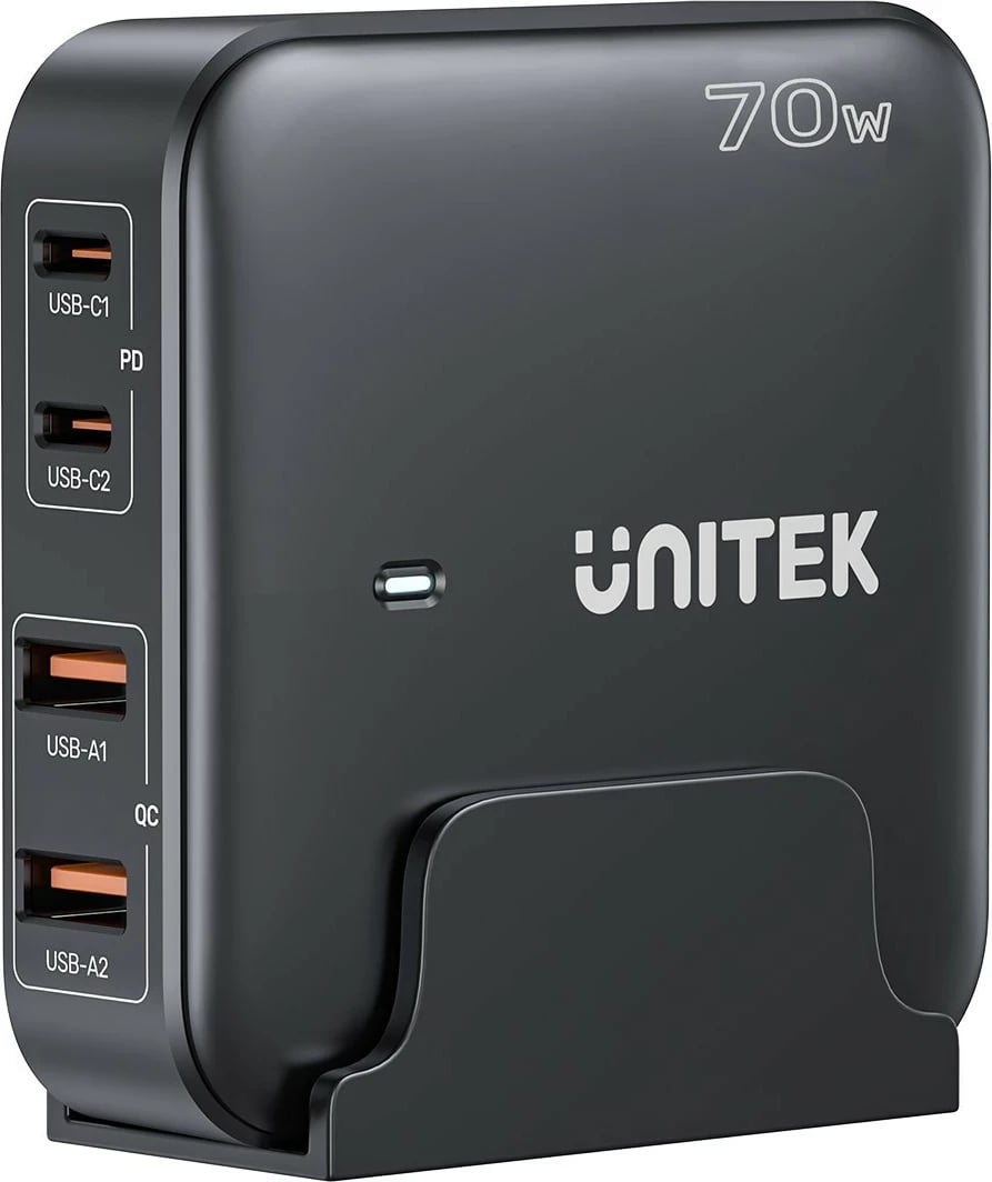Karikues tavoline Unitek GaN 70W 2xUSB-A 2xUSB-C