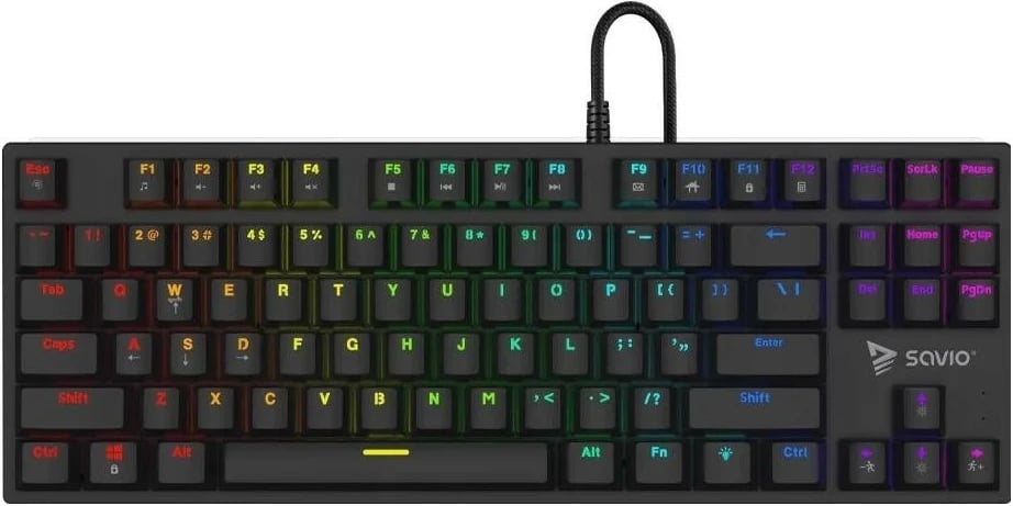 Tastierë mekanike Savio Tempest X2, RGB, Outemu Brown, e zezë
