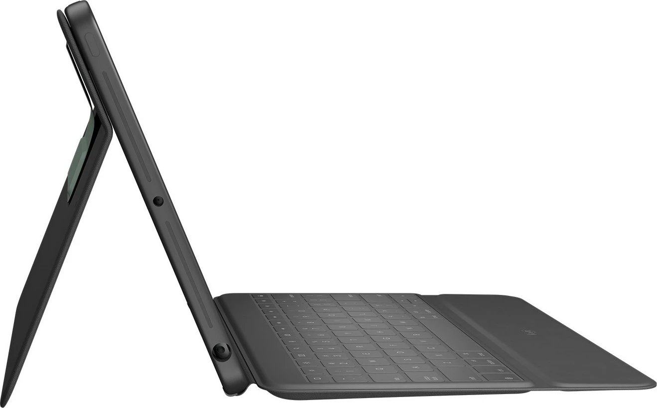 Mbështjellës me tastierë Logitech Rugged Folio për iPad 7/8, AZERTY, grafit