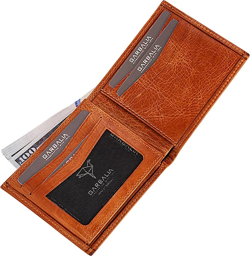 Portofol për burra, lëkurë origjinale, ngjyrë tan, Altadena, Zoozie Bags