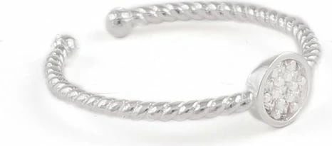 Unazë argjendi Elika Silver, e rregullueshme, gur zirkoni, FA182287