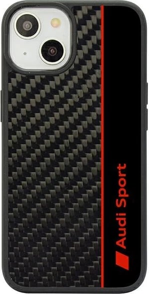 Mbështjellës Audi Carbon Fiber Stripe për iPhone 14 6.1", i zi