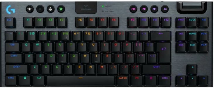 Tastierë mekanike gaming Logitech G G915 X TKL, LIGHTSPEED wireless + Bluetooth, US layout, RGB, 920-012747