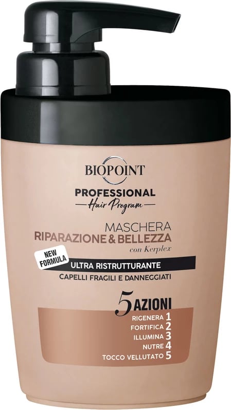 Maskë për flokë Biopoint Professional Maschera riparazione & bellezza, 300 ml