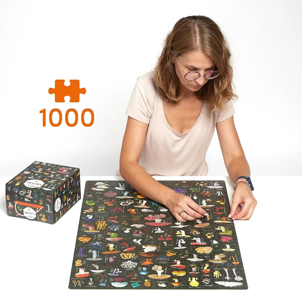 Puzzle CzuCzu Puzzlove Mushrooms 1000 pjesë, 48x68cm