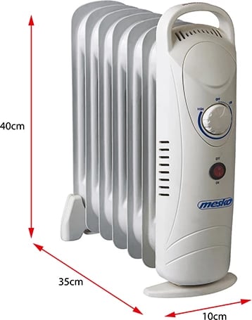 Ngrohës me vaj, Adler, MS 7804, 800W, 7 rebra, kontroll temperature, mbrojtje nga mbinxehja, gri