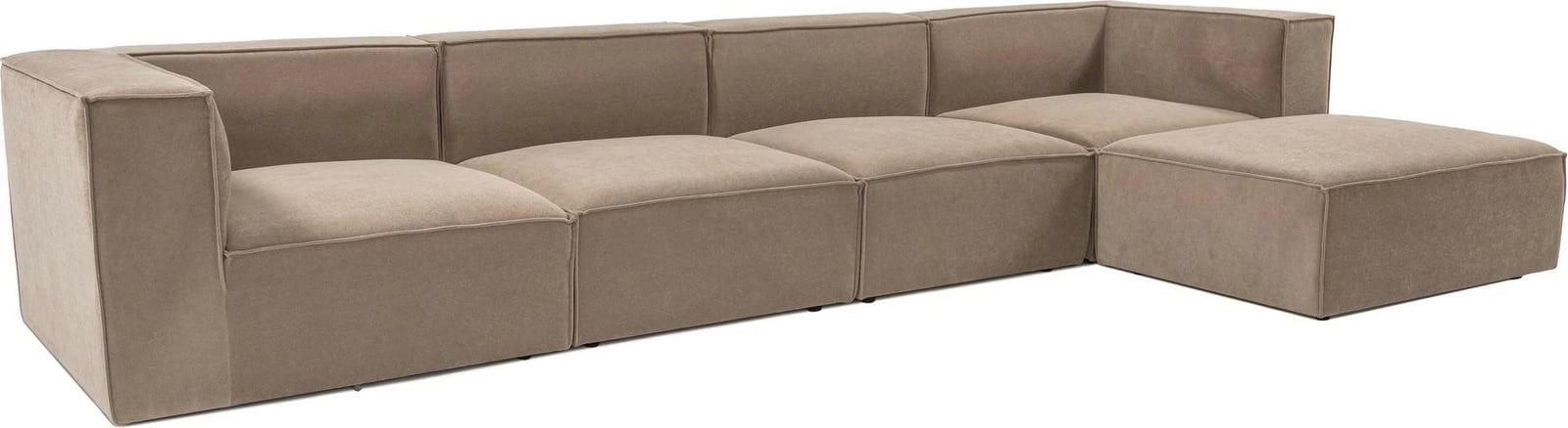 Kënd-sofë Sora me pouffe, ngjyrë kapuçino, Atelier del Sofa Kënd-sofë Sora me pouffe, ngjyrë kapuçino, Atelier del Sofa