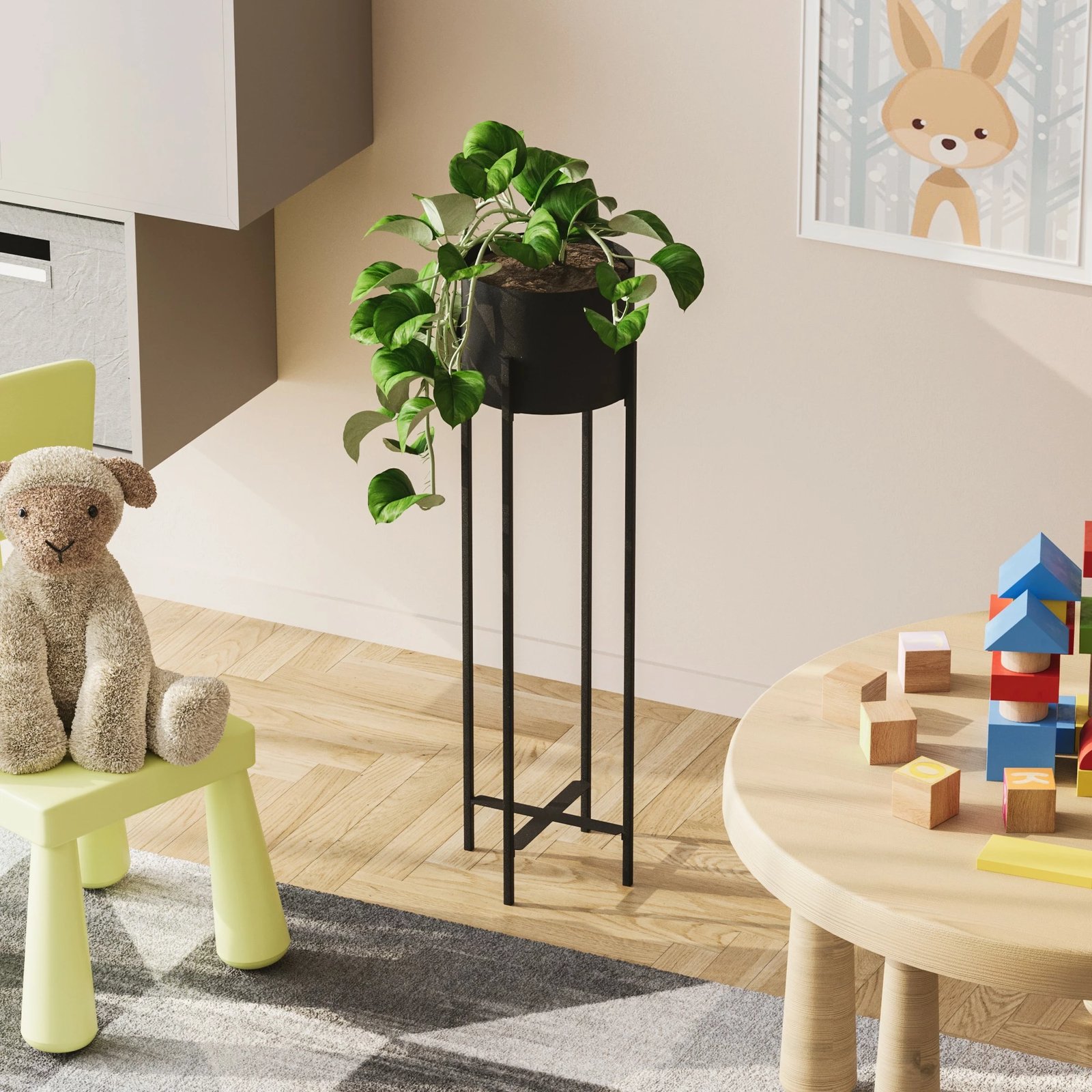 Vazo dekorative, metal i zi, Aberto Design, GED-025