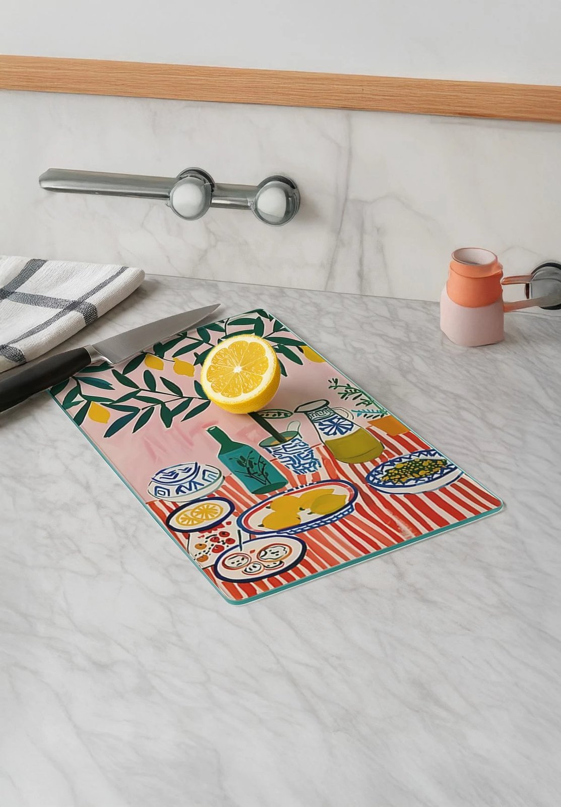 Dërrasë prerëse prej xhami të temperuar, shumëngjyrëshe, Hermia, Kes-00006, 30x40cm Dërrasë prerëse prej xhami të temperuar, shumëngjyrëshe, Hermia, Kes-00006, 30x40cm