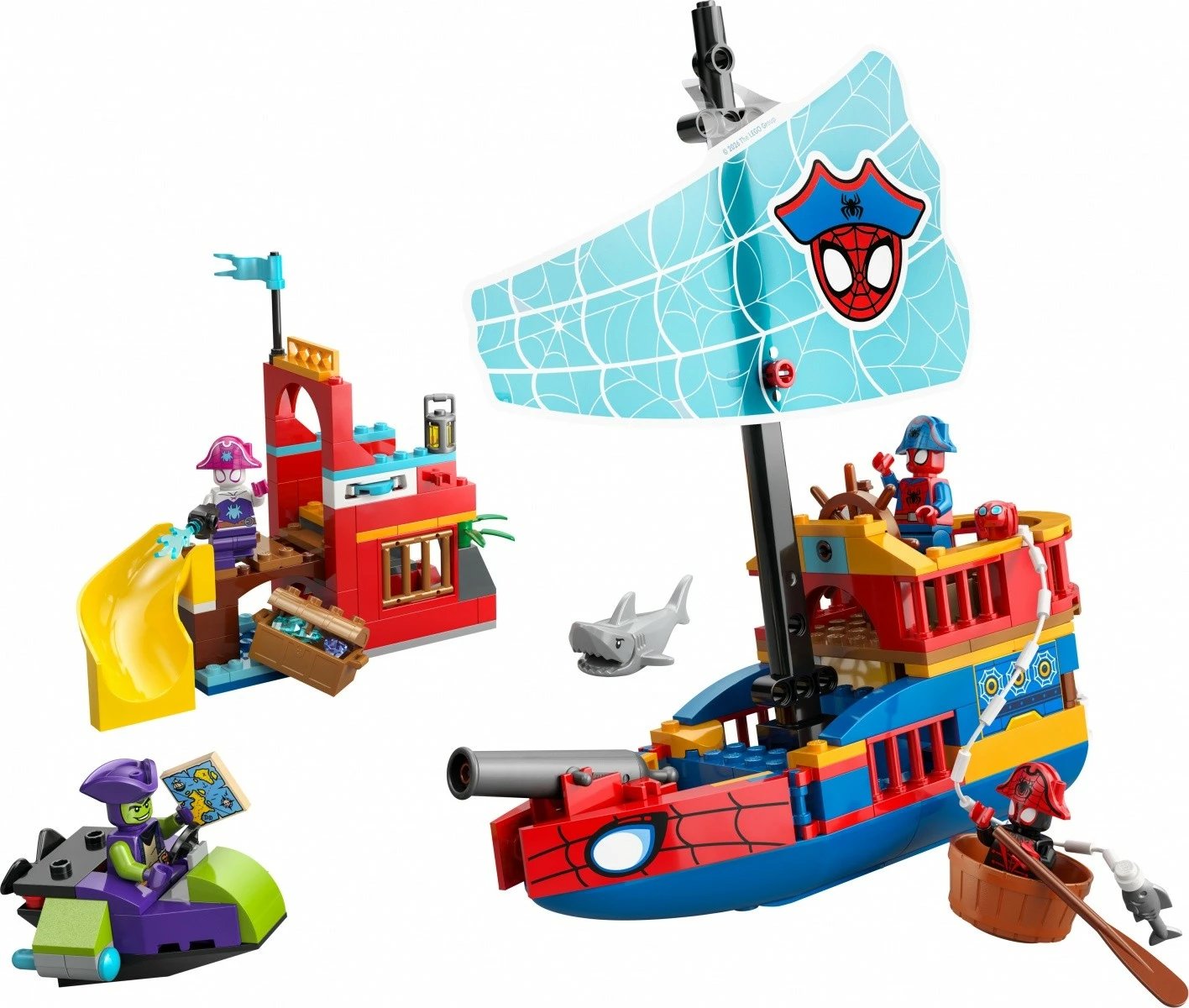 Set blloqe LEGO Marvel, 11208 Team Spidey Pirate Ship, 201 pjesë, 4+