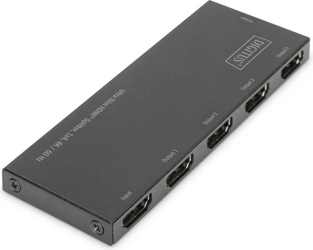 Splitter HDMI Digitus DS-45323 Ultra Slim 1x4, 4K 60Hz, 3D, HDR, HDCP 2.2, i zi
