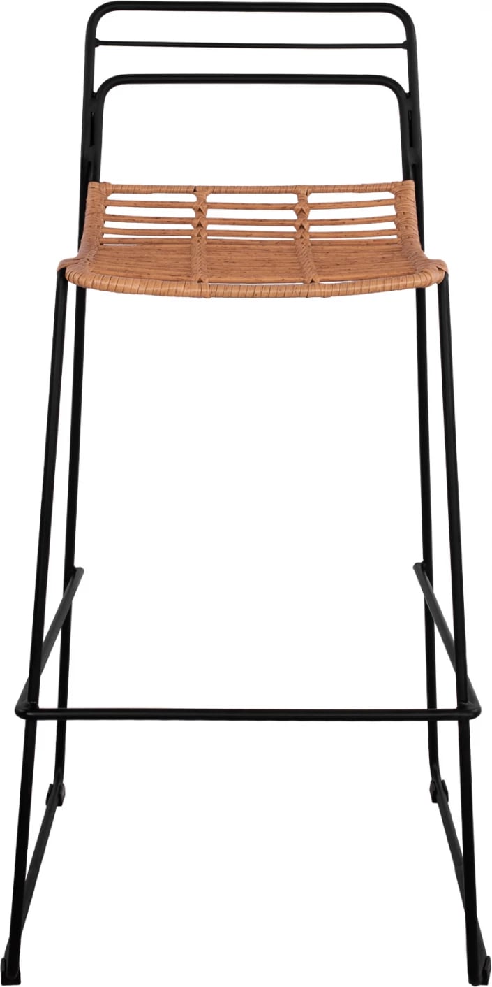Karrige për bar Allegra FH5642 me thurje, ngjyrë bezhë, 48x53x100 cm