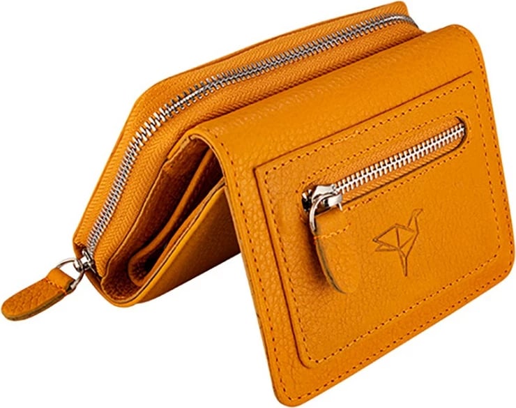 Portofol për gra, ngjyrë mustard, Zoozie Bags, Moon
