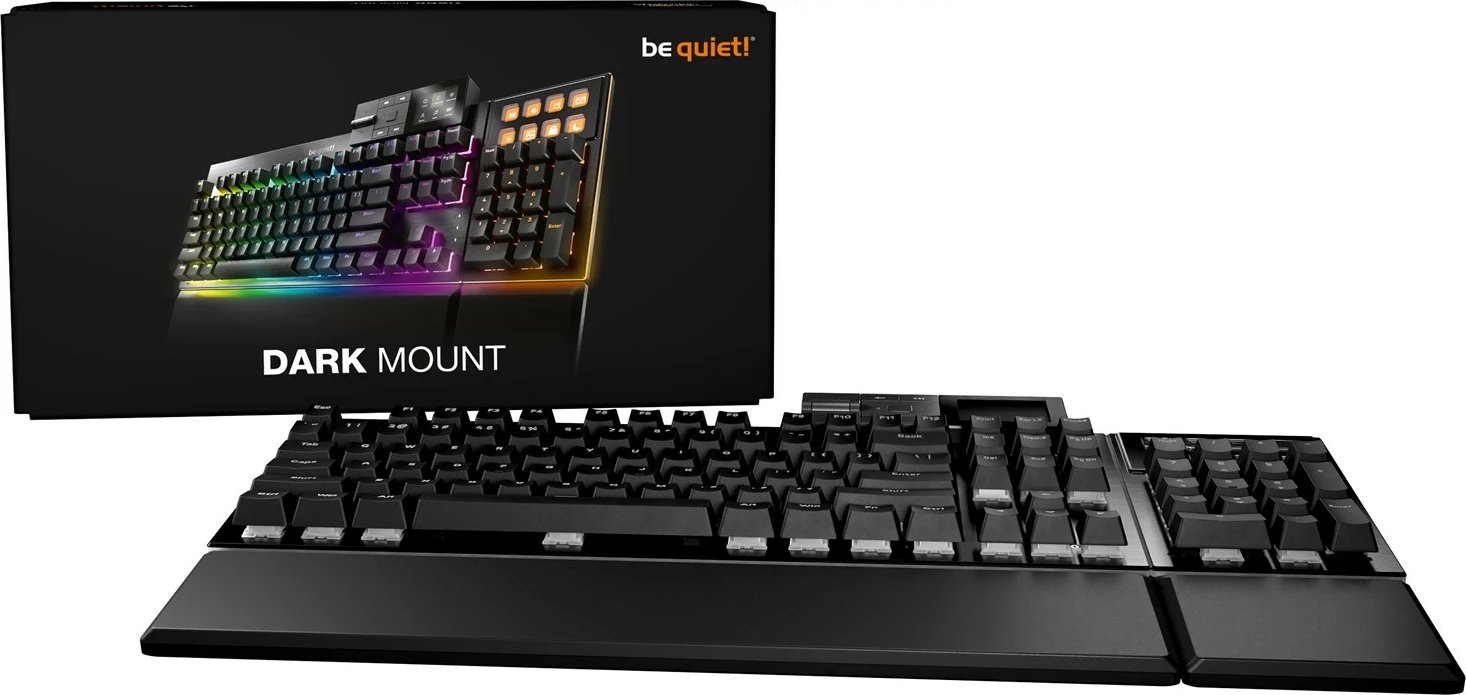 Tastierë mekanike gaming be quiet! Dark Mount Silent Linear, USB Type-C, RGB LED, Full-size, QWERTY US, e zezë