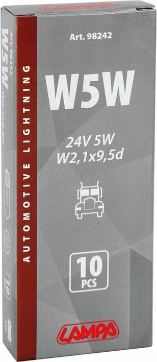 Lampa 24v W5w Pa Fasung  Kuti Lampa 24v W5w Pa Fasung  Kuti