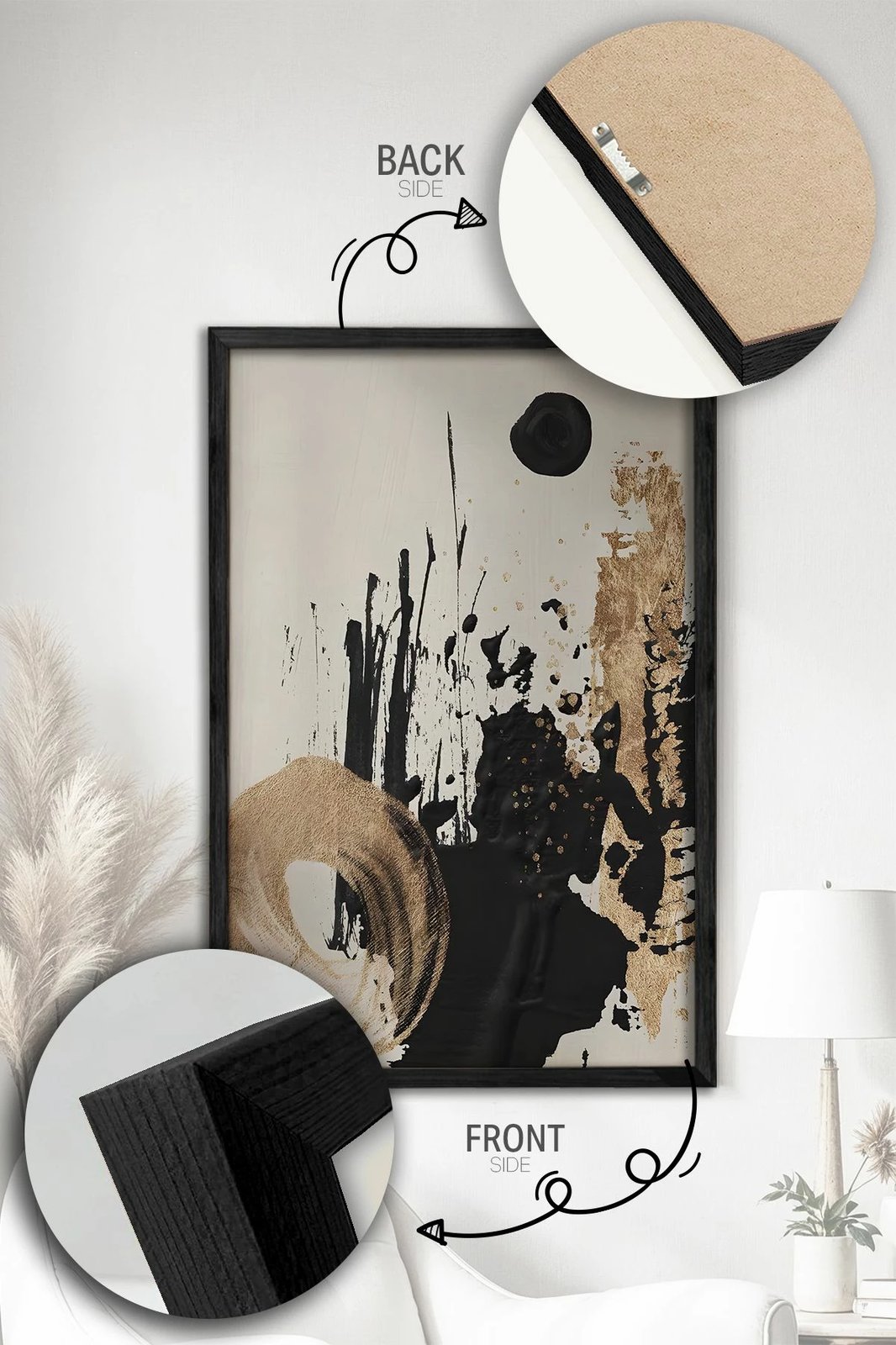 Pikturë dekorative me kornizë (3 copë), Wallity, Ersy3Syhcrv72