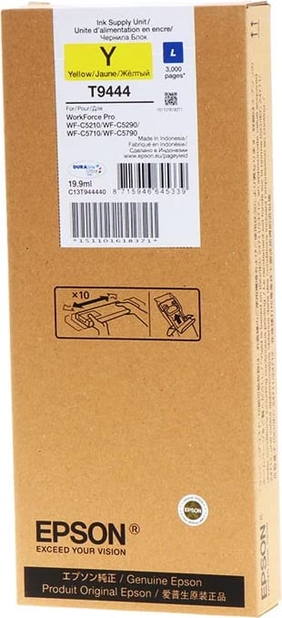 Kartutxh boje Epson T9444 C13T944440 19.9 ml 3000 faqe, e verdhë
