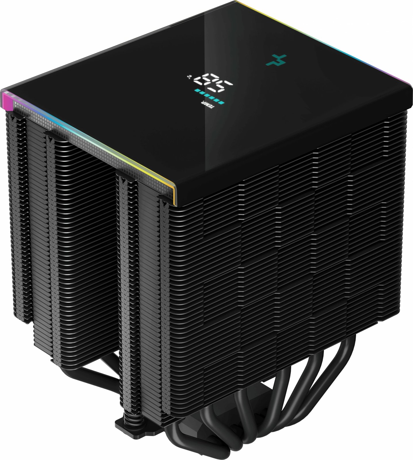 Ftohës ajri DeepCool AK620 DIGITAL, 2 ventilatorë 12cm, ekran digjital, ARGB, i zi
