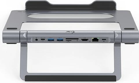Stand ftohës me docking station I-Tec, Metal, USB-C, deri 15.6 inç, gri