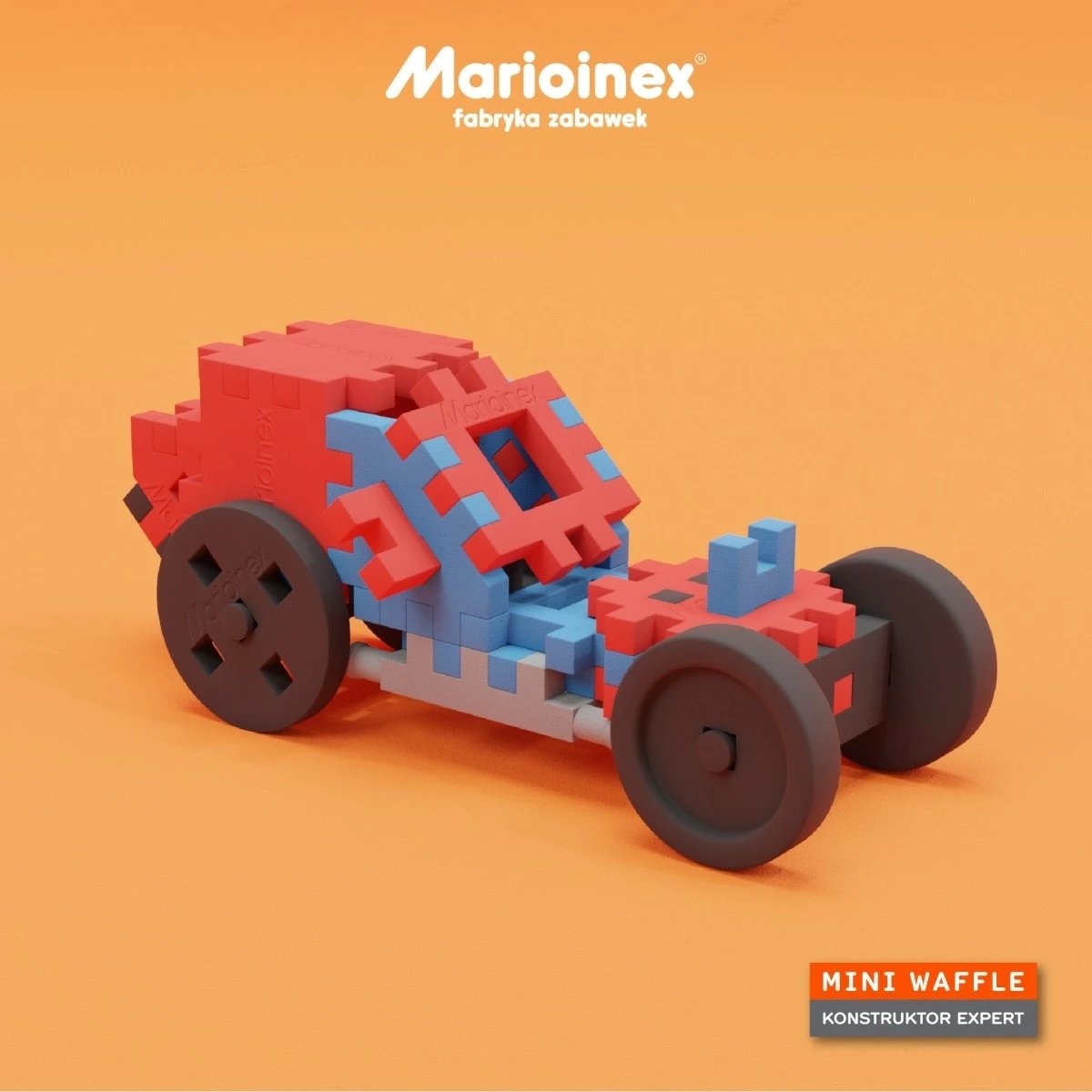 Set lodrash ndërtimi Marioinex Mini Waffle Konstruktor Expert 141 elemente, shumëngjyrëshe