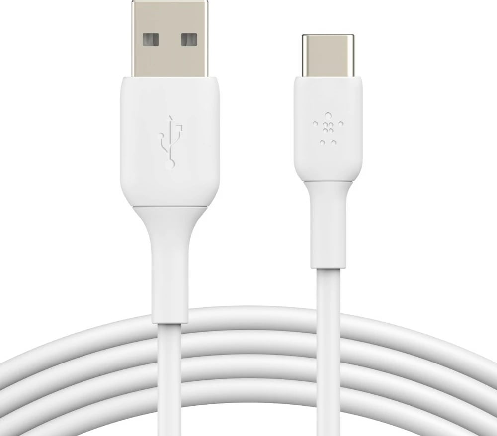 Kabëll USB Belkin CAB001BT0MWH, 0.15 m, USB A në USB C, Bardhë