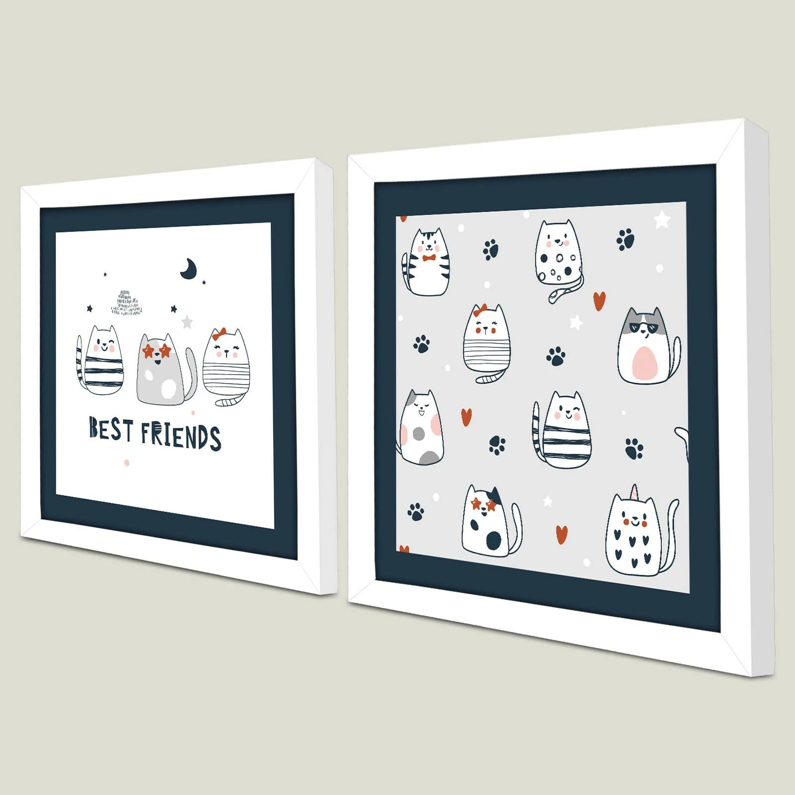 Pikturë dekorative me kornizë MDF (2 copë), Wallity, 2P3333BCT-012