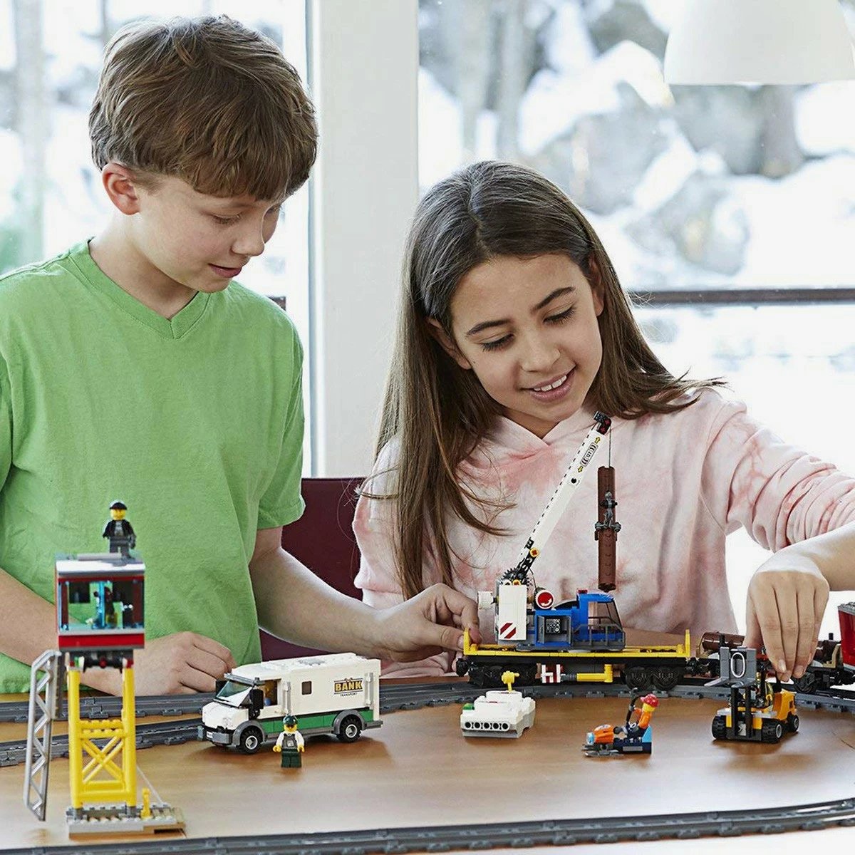 Set ndërtimi LEGO City Cargo Train Power Functions 60198, 1226 pjesë, 6+ vjeç, shumëngjyrësh