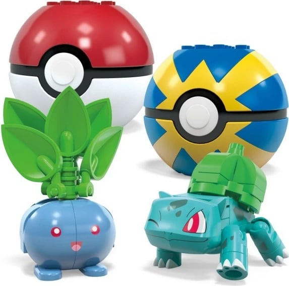 Set ndërtimi Mega Bloks Pokemon Grass Team HWR77, 118 pjesë, plastikë