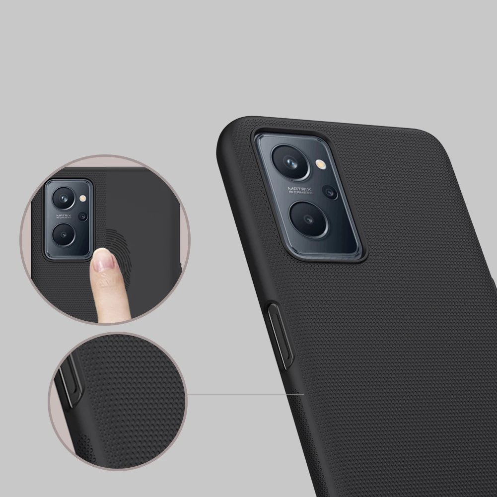Mbështjellës Nillkin Super Frosted Shield për Realme 9i, i zi