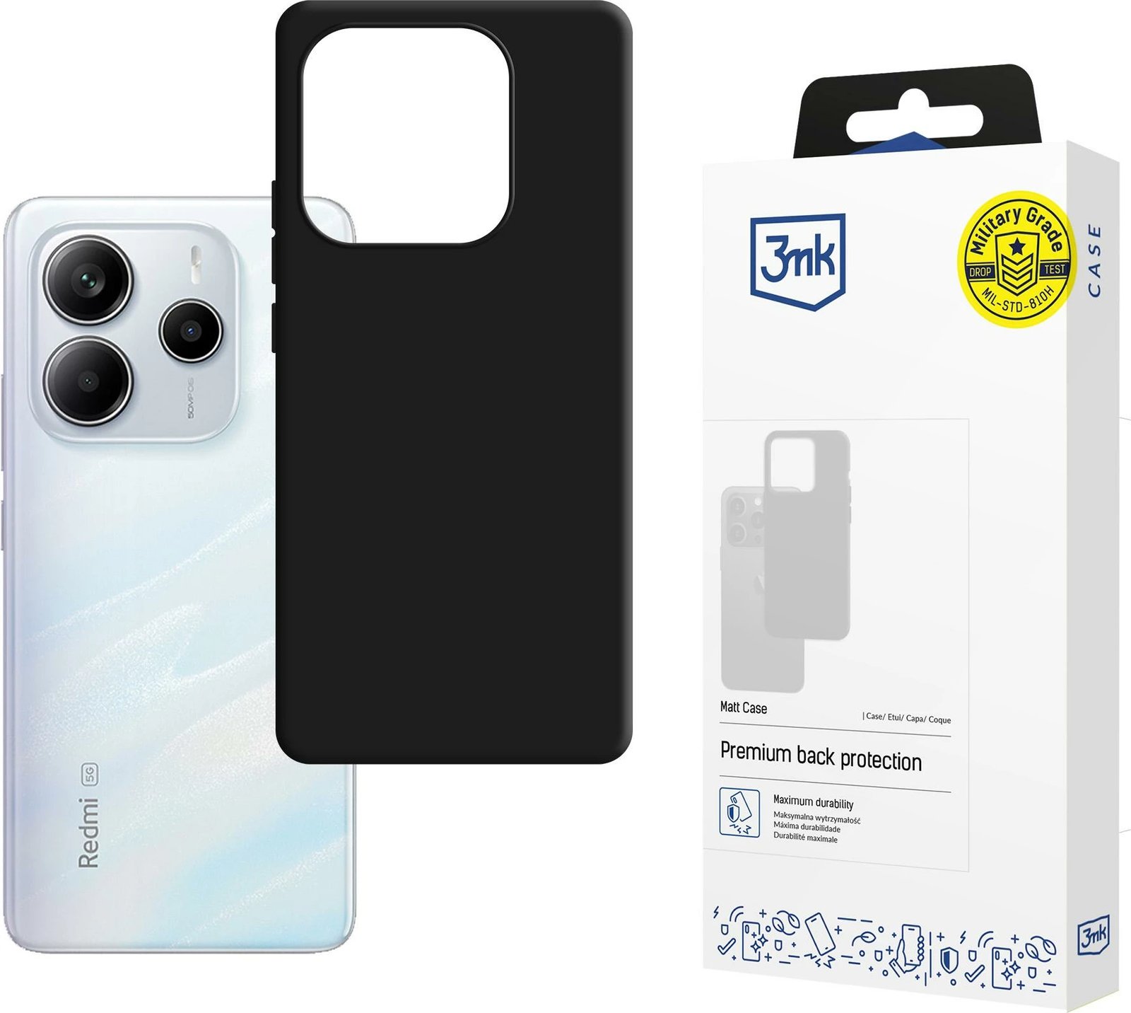 Mbështjellës 3mk Matt Case për Xiaomi Redmi Note 14 5G, i zi Mbështjellës 3mk Matt Case për Xiaomi Redmi Note 14 5G, i zi