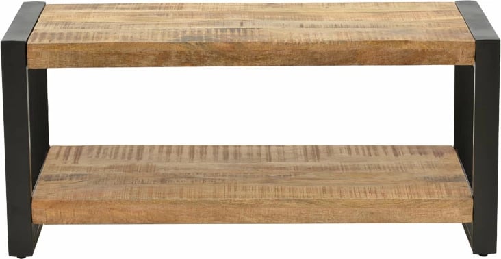 Tavolinë kafeje Miles dru mango natyral-e zezë 100x45x45.5cm