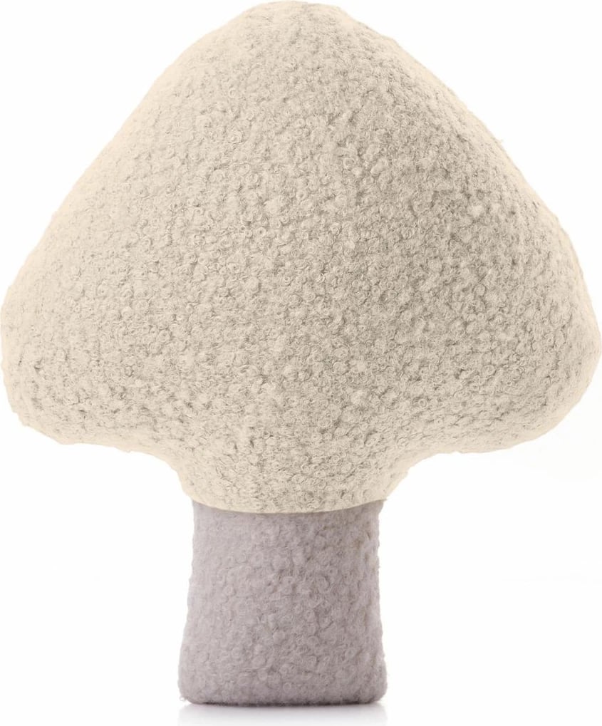 Jastëk dekorativ kërpudhë, bezhë dhe e bardhë, Evila Originals