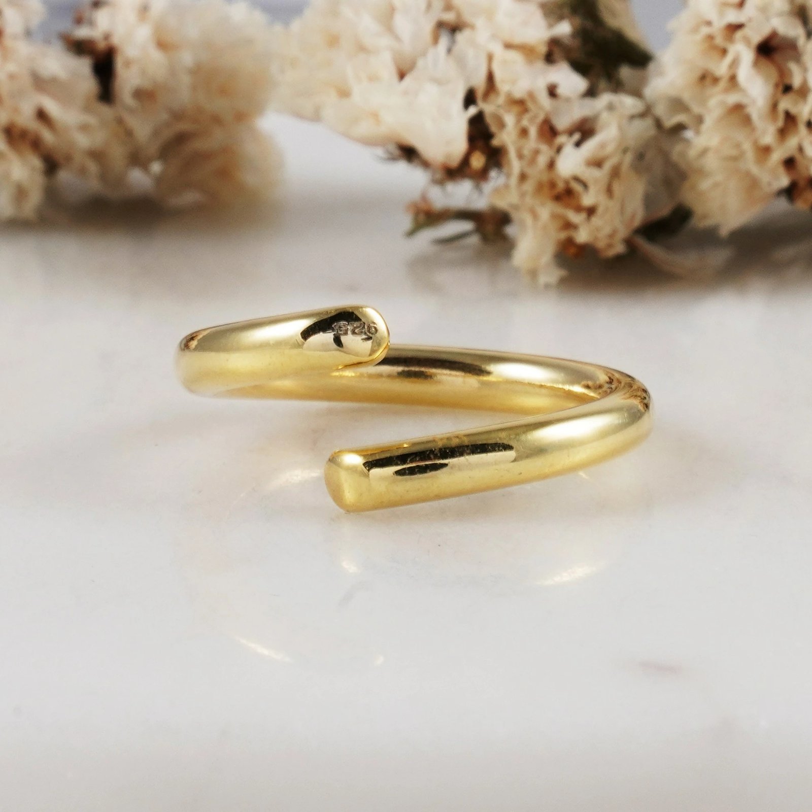 Unazë argjendi Jumeon, ngjyrë ari, 10855G