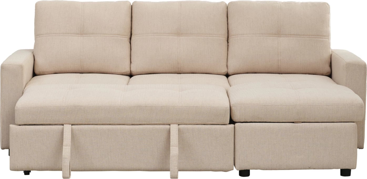 Kënd-sofë krevate, ngjyrë bezhë, i kthyeshëm, SALINO FH3285.03, 213x132x87cm