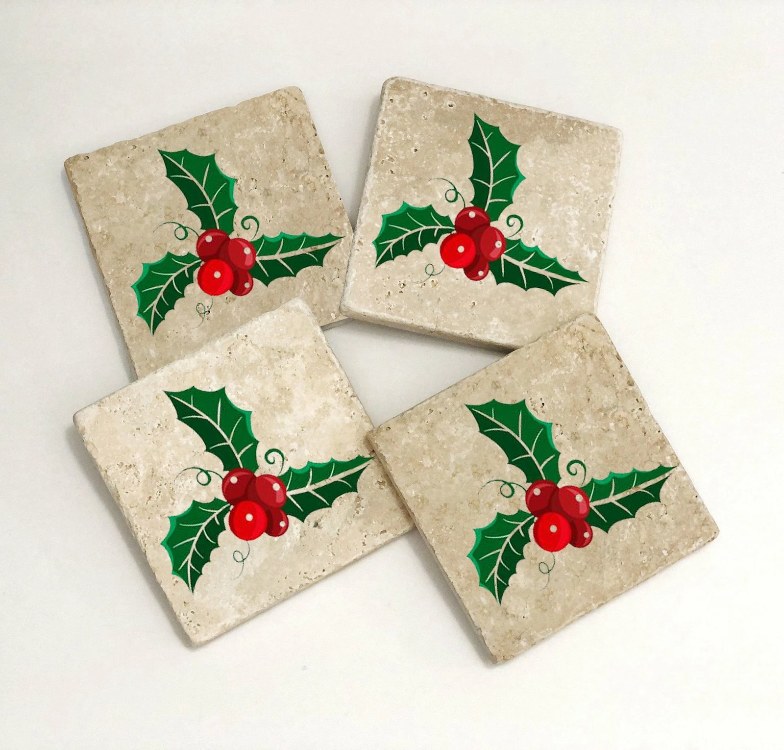 Nënstakana prej guri natyral, shumëngjyrëshe, set prej 4 copash, Hermia, TBA9346