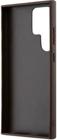 Mbështjellës Guess 4G Metal Gold Logo për Samsung Galaxy S24 Ultra, Kafe