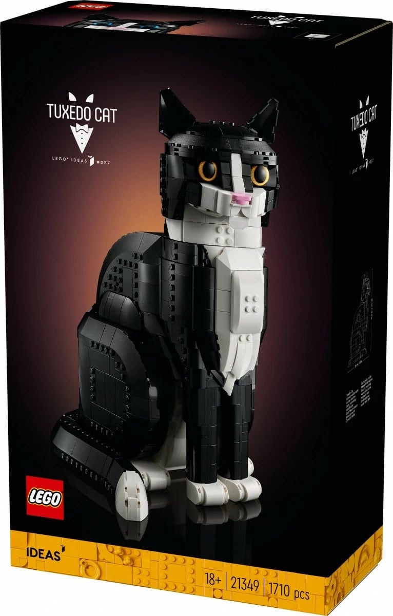 Set ndërtimi LEGO Ideas 21349 Tuxedo Cat 1710 pjesë 32 cm 18+, bardhë e zezë