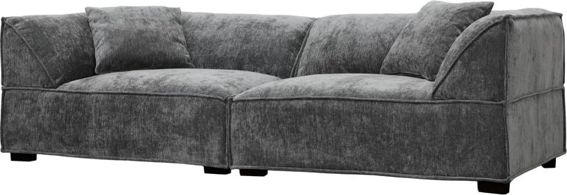 Kauç 3 vendësh, ngjyrë gri, 243x101x69cm