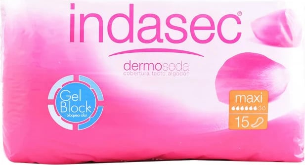 Kompresa për inkontinencë Indasec Dermoseda Maxi uniseks, 15 copa