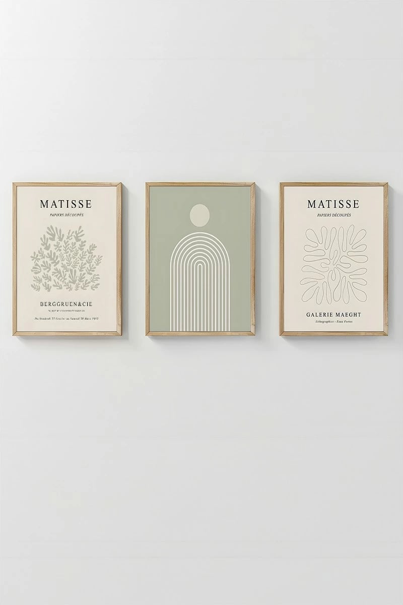 Pikturë dekorative me kornizë (3 copë), Wallity, Artsycllct12