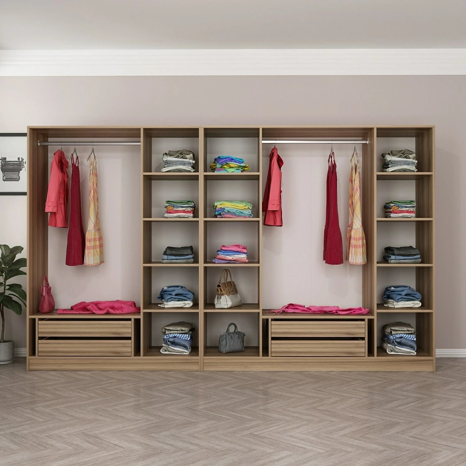 Dollap Skye Decor, dore, 315x190x52cm