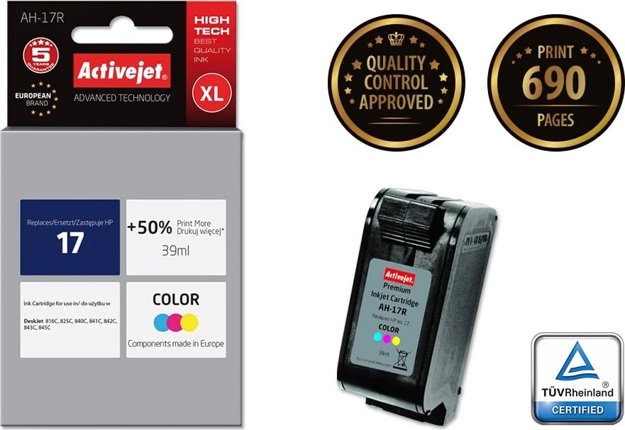 Ngjyrë zëvendësuese Activejet AH-17R për printer HP, 39 ml