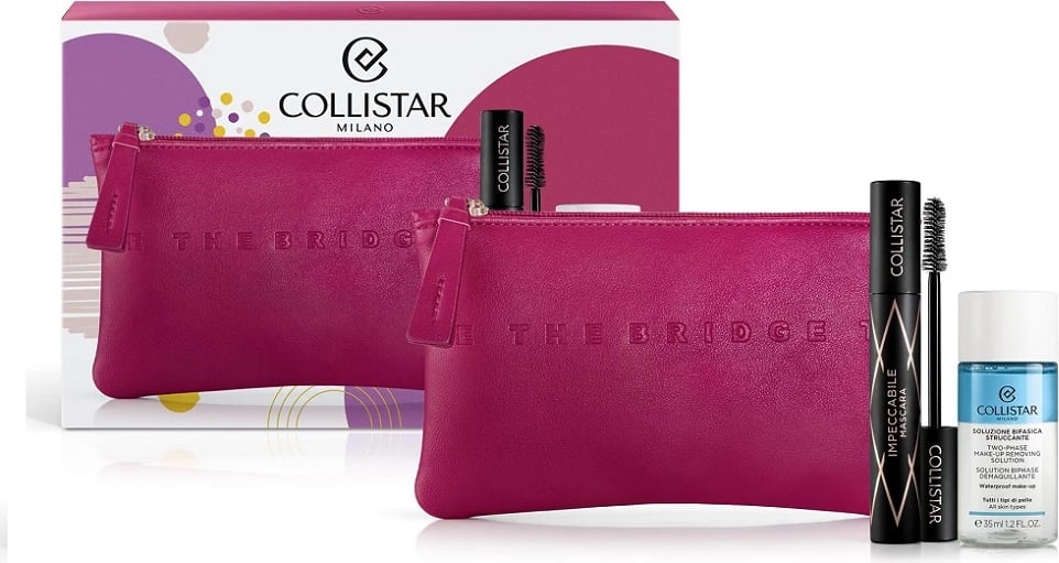Set për grim Collistar Impeccabile Mascara & Make Up Remover me çantë kozmetike për femra, black