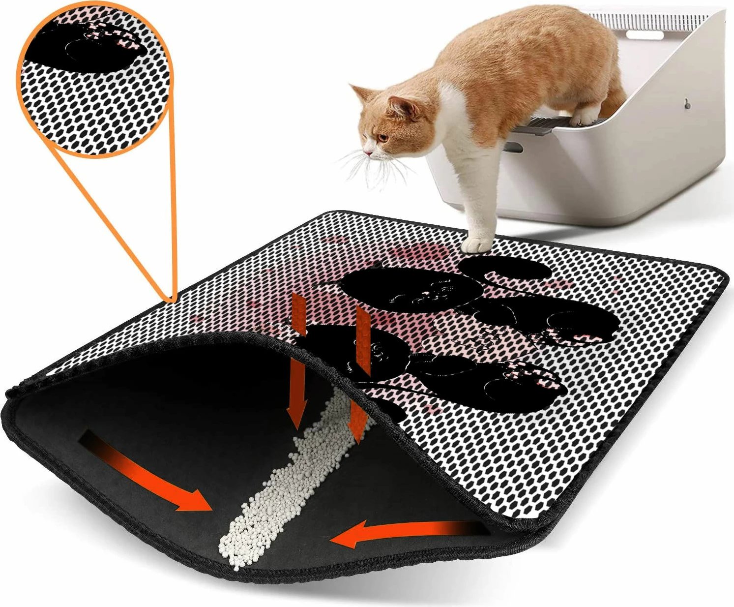 Tapet për rërë mace, shumëngjyrësh, Paws & Whiskers, Nrszn0004, 45x60cm